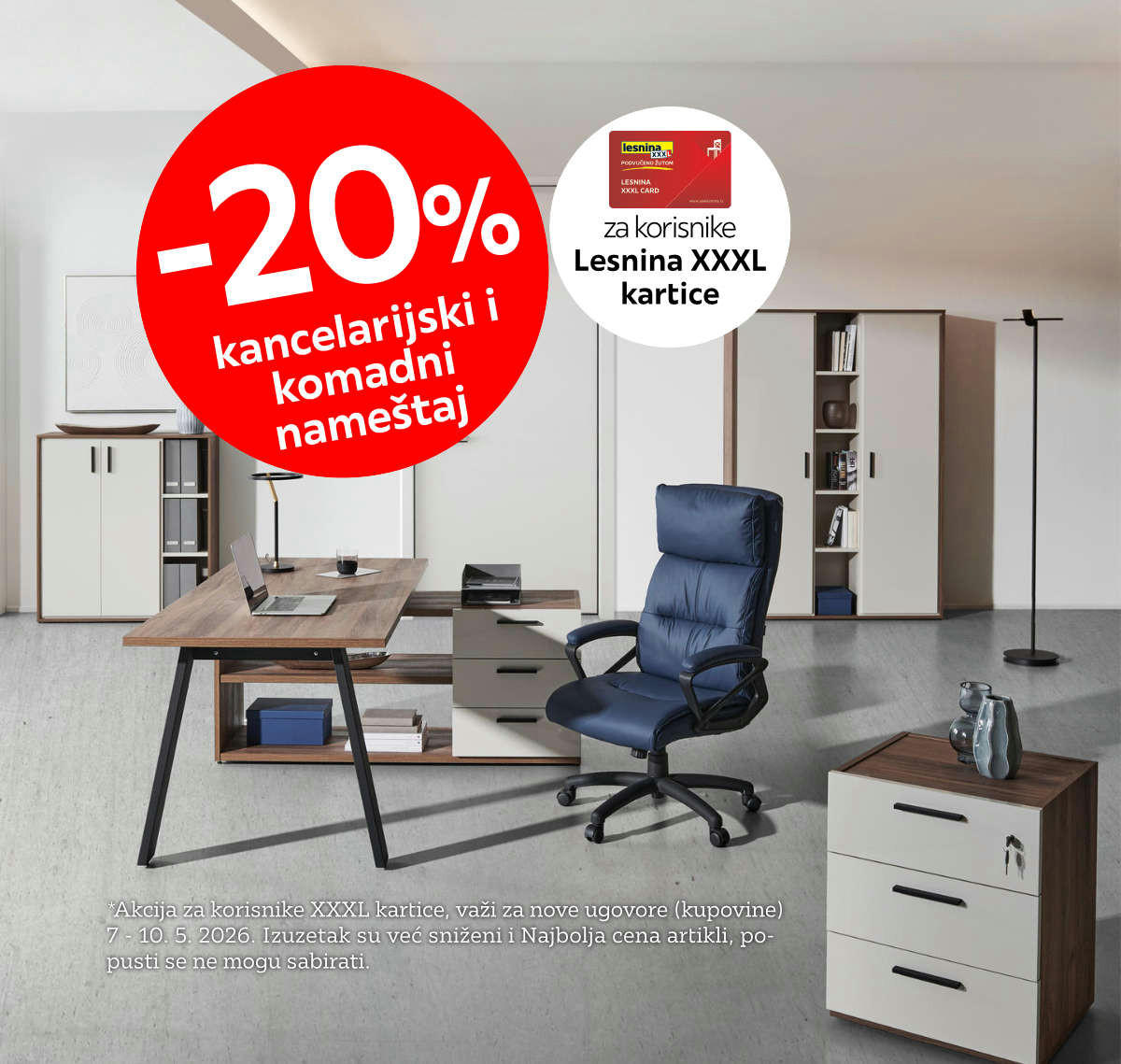20% na kancelarijski i komadni nameštaj
