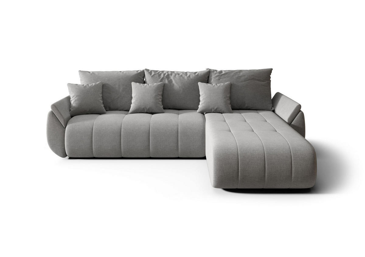 ECKSOFA mit Schlaffunktion TOKYO Wind 21 - Braun/Grau, Textil (280/185cm) - Bedante