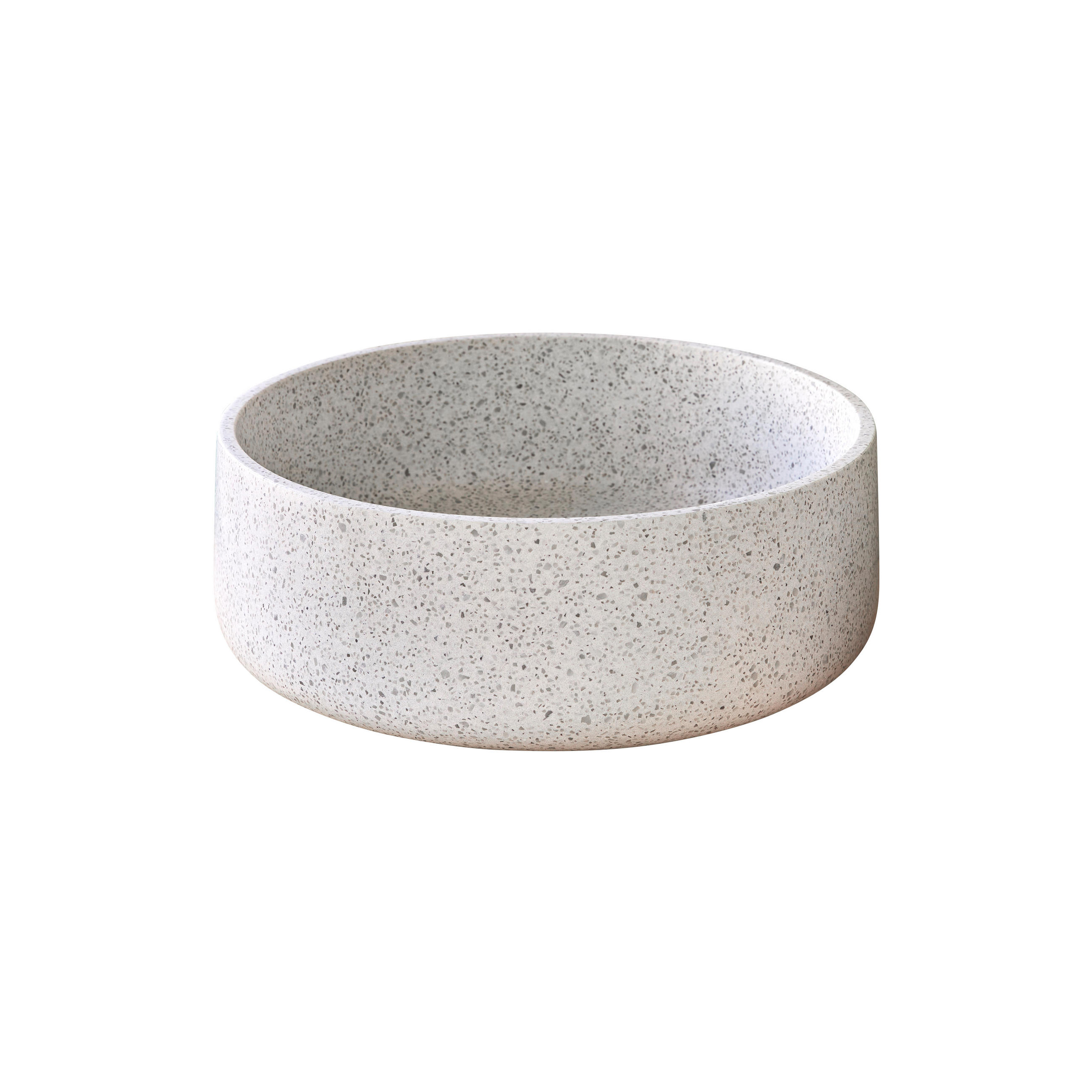WASCHBECKEN Milos Weiß aus Premium-Terrazzo - Weiß, Stein (40/14/40cm) - Tikamoon