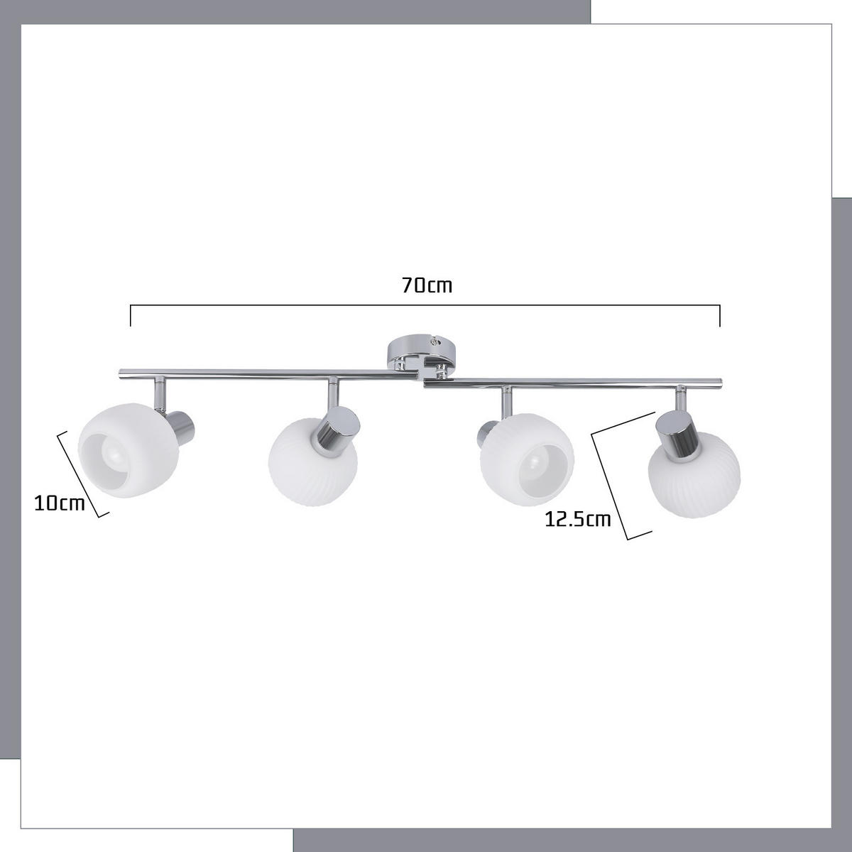 STRAHLER Fletcher 70/10/16.5 cm - Weiß, Metall (70/10/16.5cm) - Nettlife