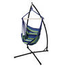 HÄNGESESSEL Baumwolle, Blau/Grün - Blau, Metall (90/120/60cm) - ECD-Germany