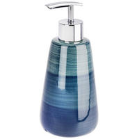 SPENDER für Flüssigseife Pottery Petrol 8/8/18 cm - Blau, Keramik (8/18/8cm) - Wenko