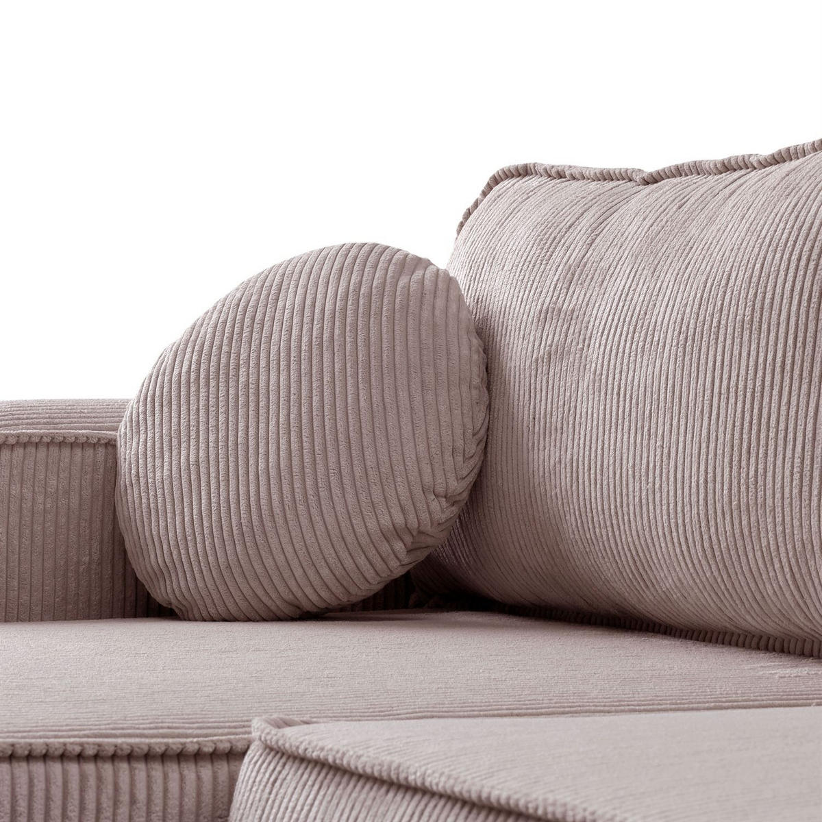 ECKSOFA VENUS mit Schlaffunktion und Bettkasten, Poso 27 - Rosa, Textil (275/178cm) - Lookway