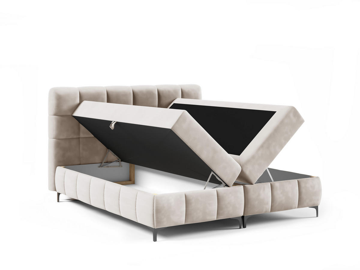 BOXBETT Cynthia 200x200 beige H3 - Beige, Textil (200/200cm) - AN-Moebel 4u