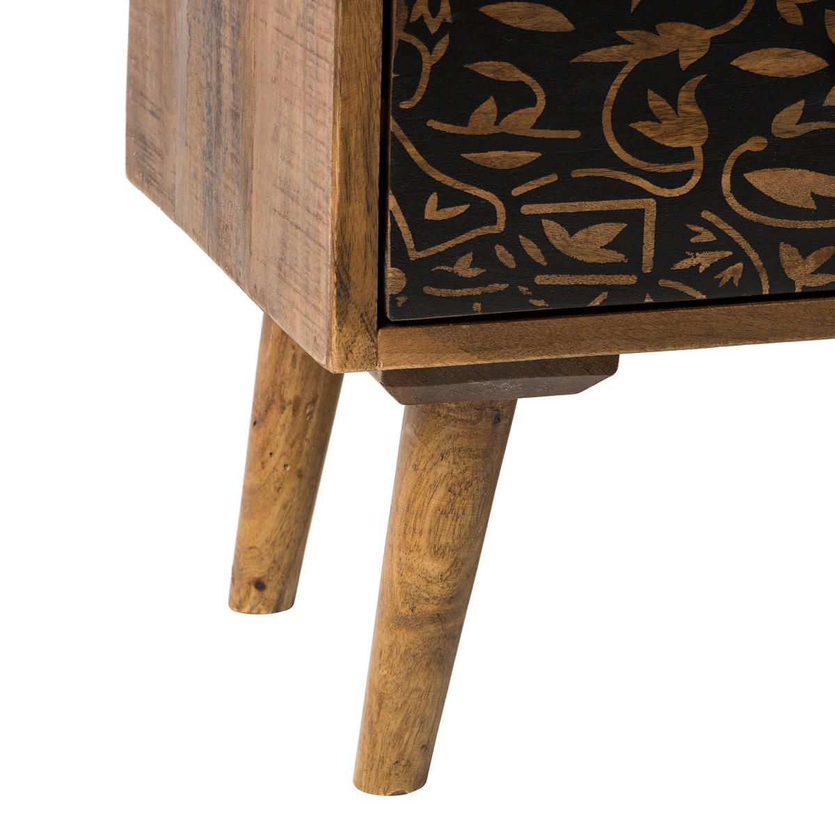 NACHTKOMMODE - Mango massiv - Naturfarben, Holz (45/60/35cm) - home24