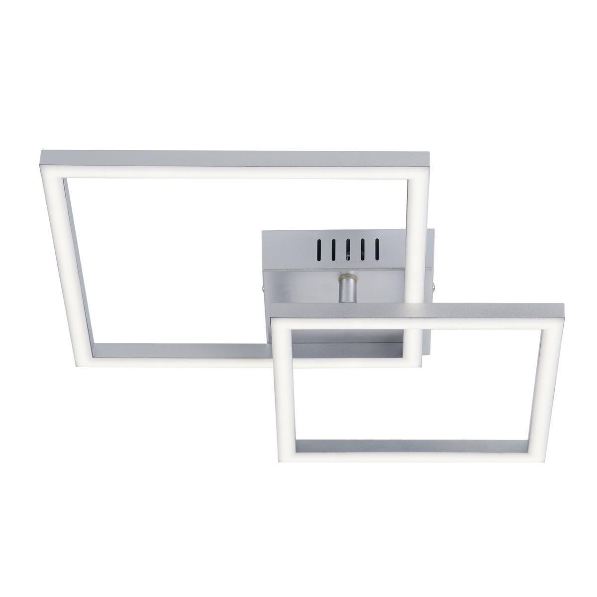 LED DECKENLEUCHTE Aelwynne 34.5/34.5/6.7 cm - Silberfarben, Kunststoff (34.5/34.5/6.7cm) - ZMH
