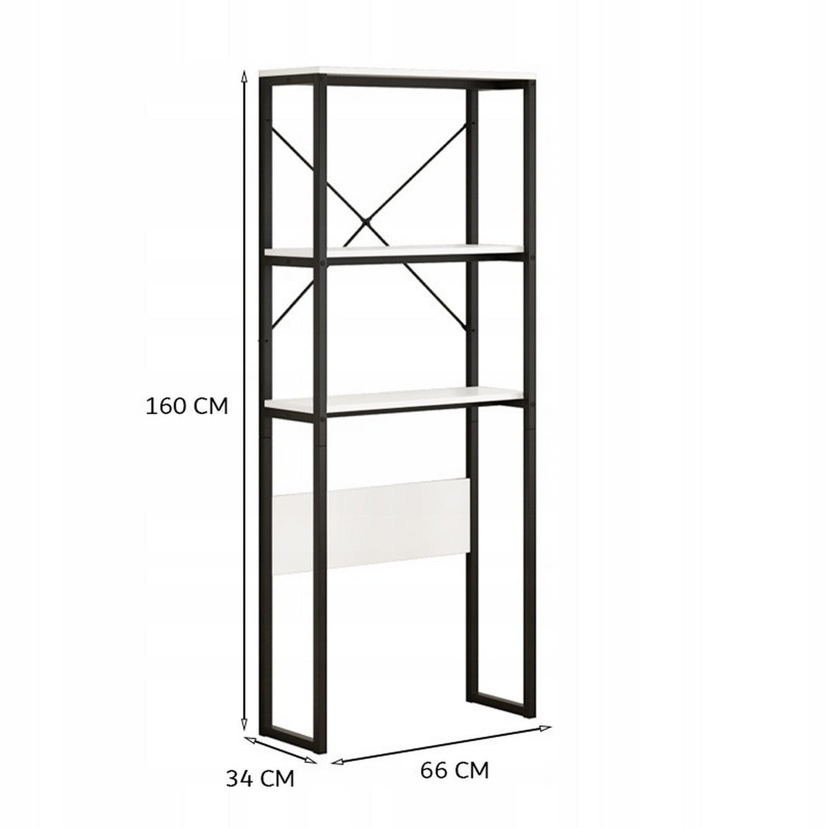 BADEZIMMERREGAL, braun 66/34/160 cm - Braun, Holzwerkstoff (66/160/34cm)