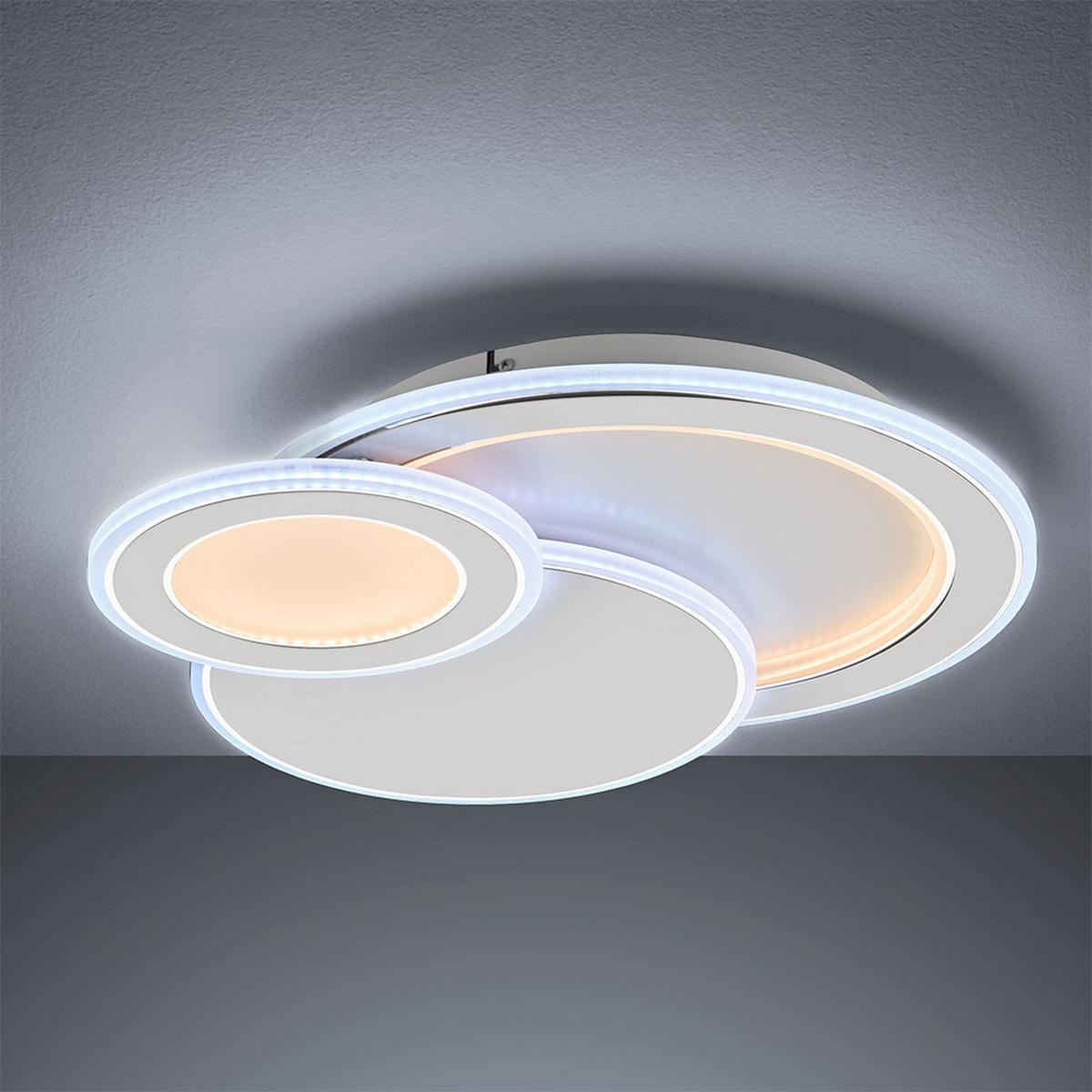 LED DECKENLEUCHTE Weiß Modern - Weiß, Metall (49/47/8cm) - Wofi