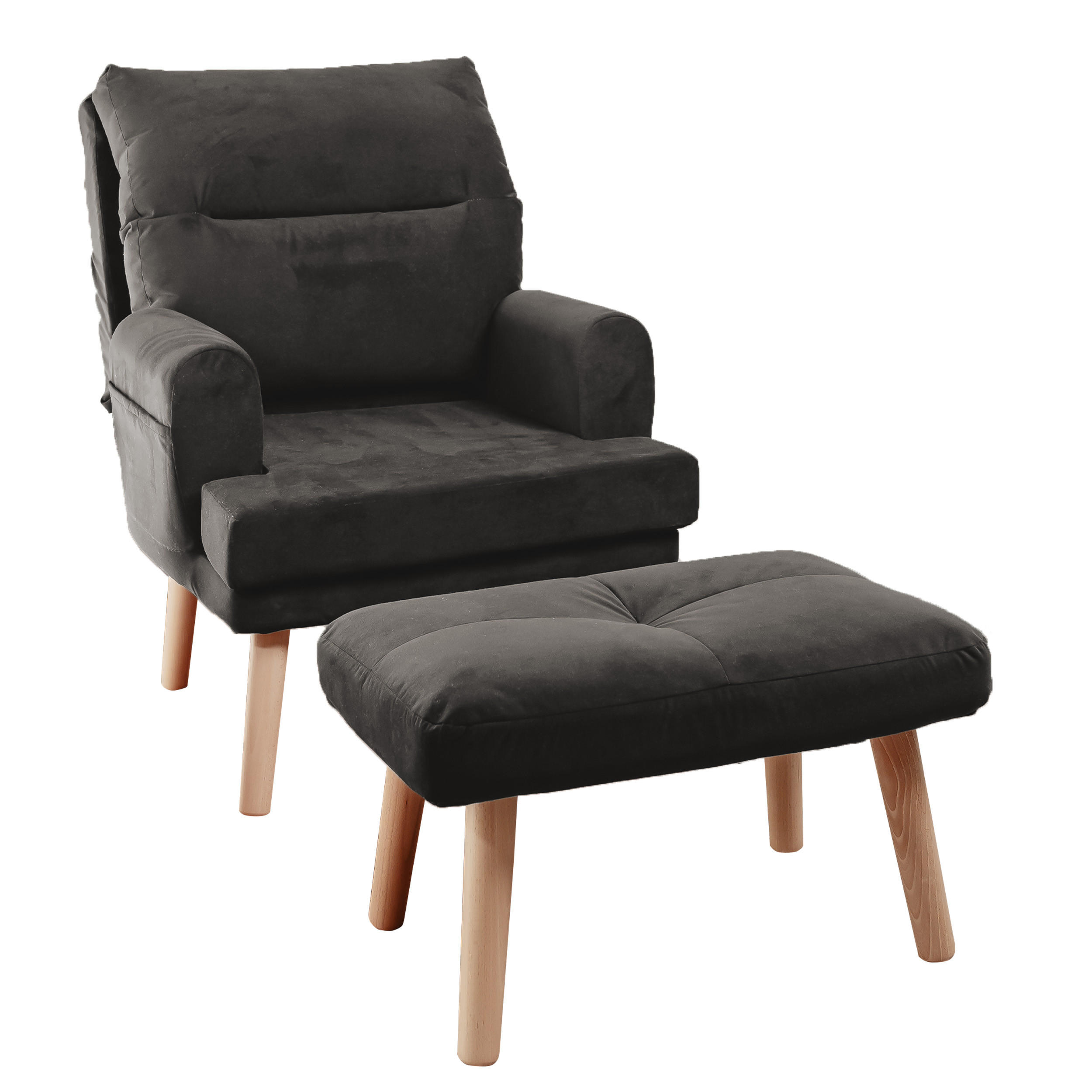 Idohome Relaxsessel Dunkelgrau 65x95x65 cm