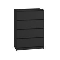 KOMMODE bella4 schwarz - Schwarz, Holzwerkstoff (60/98/35cm) - roe furniture
