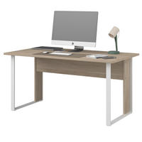 SCHREIBTISCH Eiche, weiß 150 x 80 cm, Laptoptisch für Büro und Homeoffice - Eichefarben/Weiß, Holzwerkstoff/Metall (150/73/80cm) - Parisot Meuble