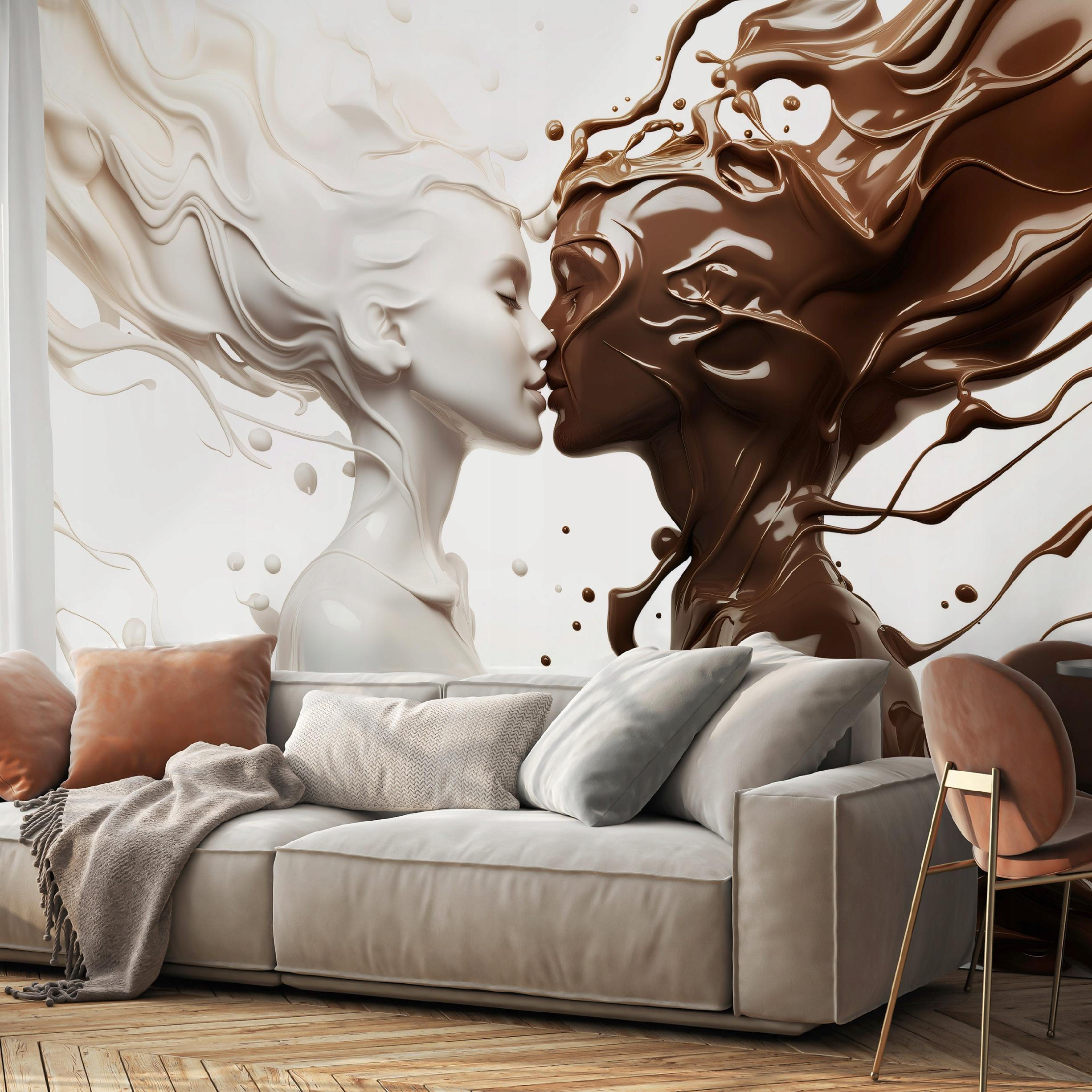 FOTOTAPETE Abstrakt Frau Vlies Tapete Wohnzimmer 350x250 - Multicolor, Papier (350/250cm) - Wallarena
