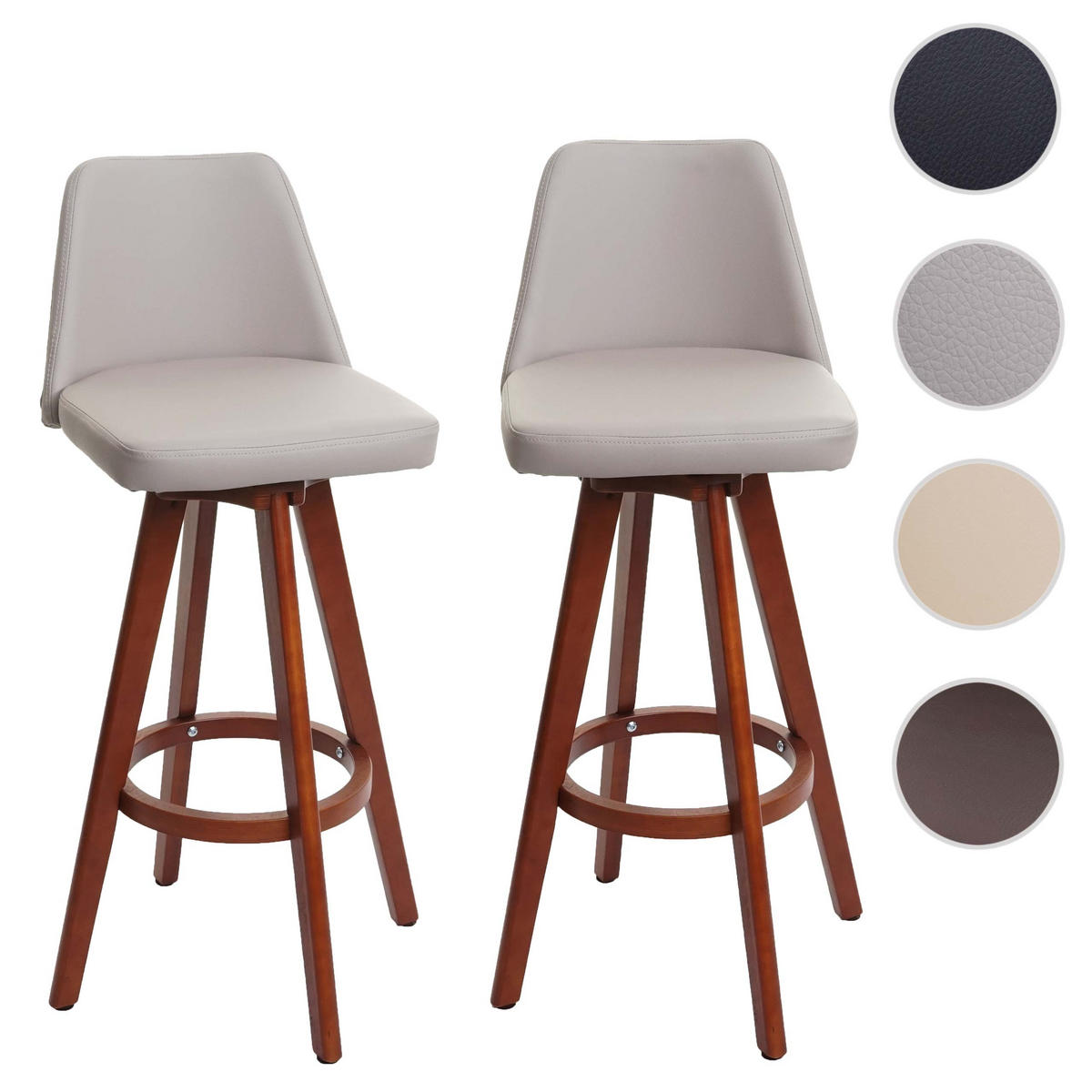 BARHOCKER 2-ER SET taupe 2er-Set - Taupe, Textil (39/105/45cm) - MCW