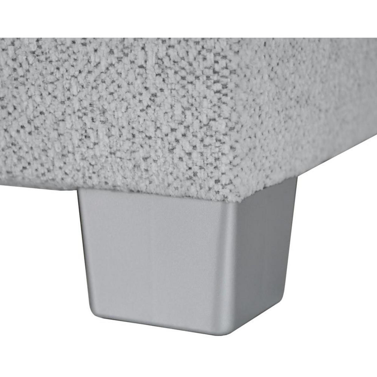 ECKSCHLAFSOFA Teramo hellgrau - Hellgrau/Schwarz, Kunststoff/Textil (235/150cm) - Beautysofa