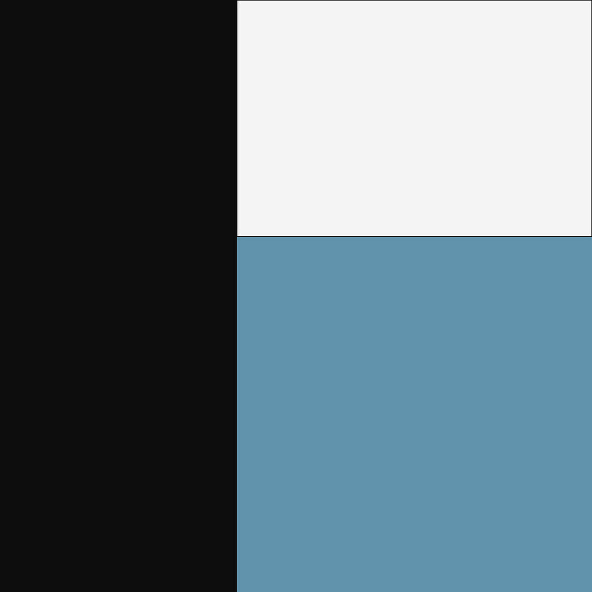 L-FORM KÜCHENZEILE Bari (16-tlg) Schwarz / Pastellblau - Signalweiß - Blau, Holzwerkstoff/Metall (347/243/202cm) - Feldmann-Wohnen