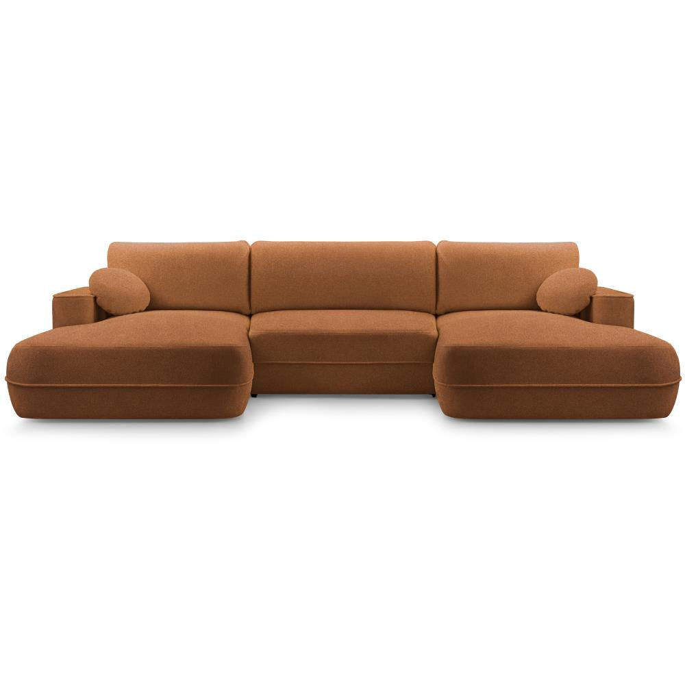 WOHNLANDSCHAFT Fiero U dunkelrot - Dunkelrot, Textil (364/87/186cm) - Beautysofa