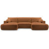WOHNLANDSCHAFT Fiero U dunkelrot - Dunkelrot, Textil (364/87/186cm) - Beautysofa