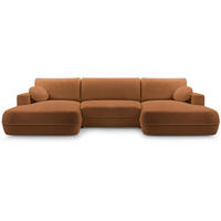WOHNLANDSCHAFT Fiero U dunkelrot - Dunkelrot, Textil (364/87/186cm) - Beautysofa