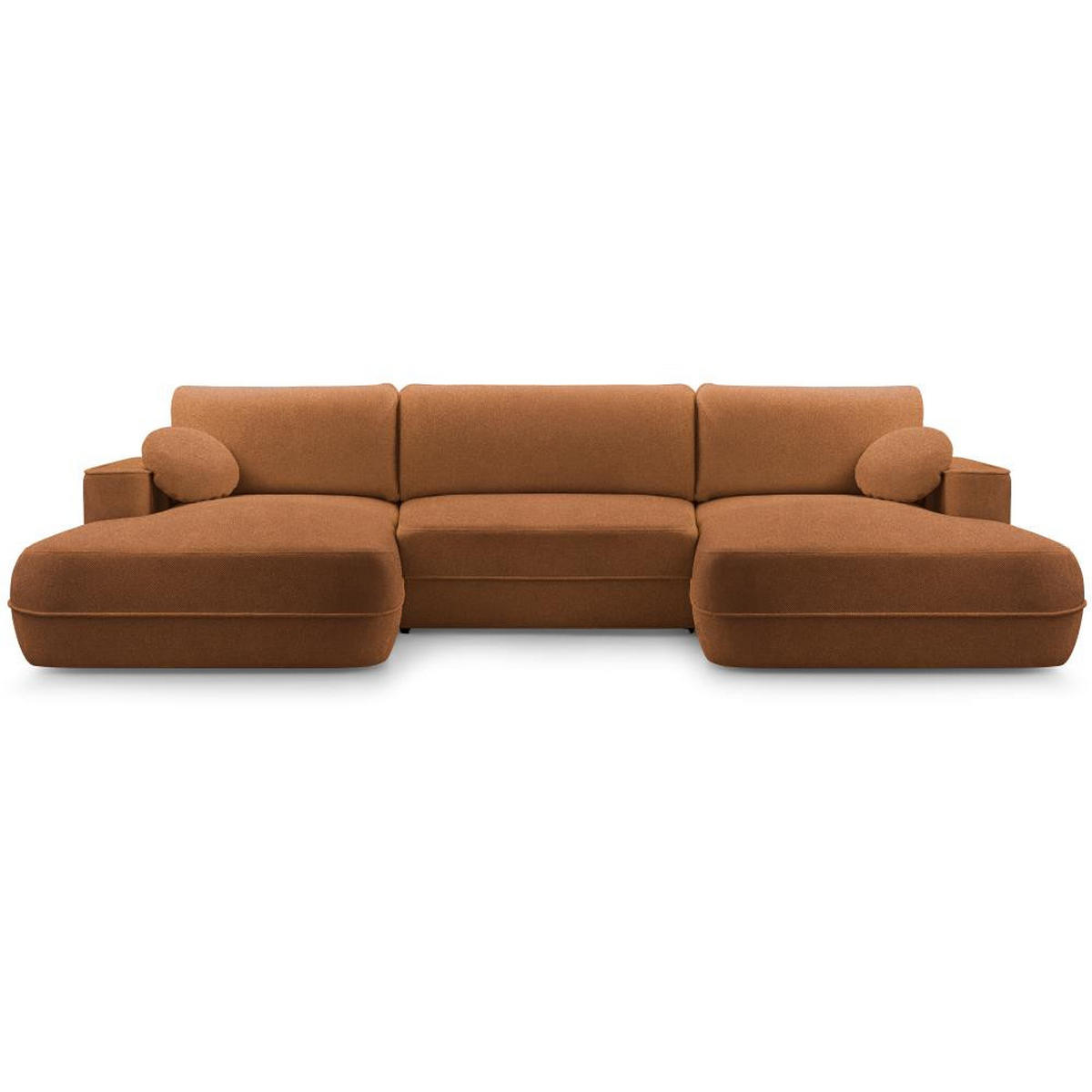 WOHNLANDSCHAFT Fiero U dunkelrot - Dunkelrot, Textil (364/87/186cm) - Beautysofa