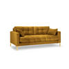 SOFA Mamaia aus Samt gelb 2 Sitzplätze - Gelb, Textil (92/75/152cm) - Micadoni