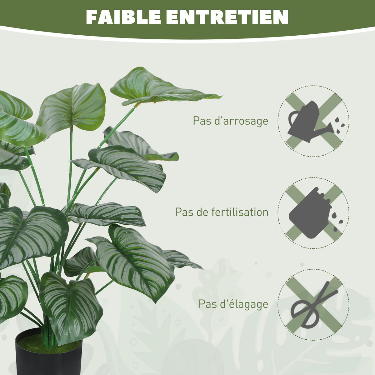 PFLANZENSET Grün realistisch mit Topf 65 cm (2er-Set) - Grün, Kunststoff (65cm) - PANGIVO