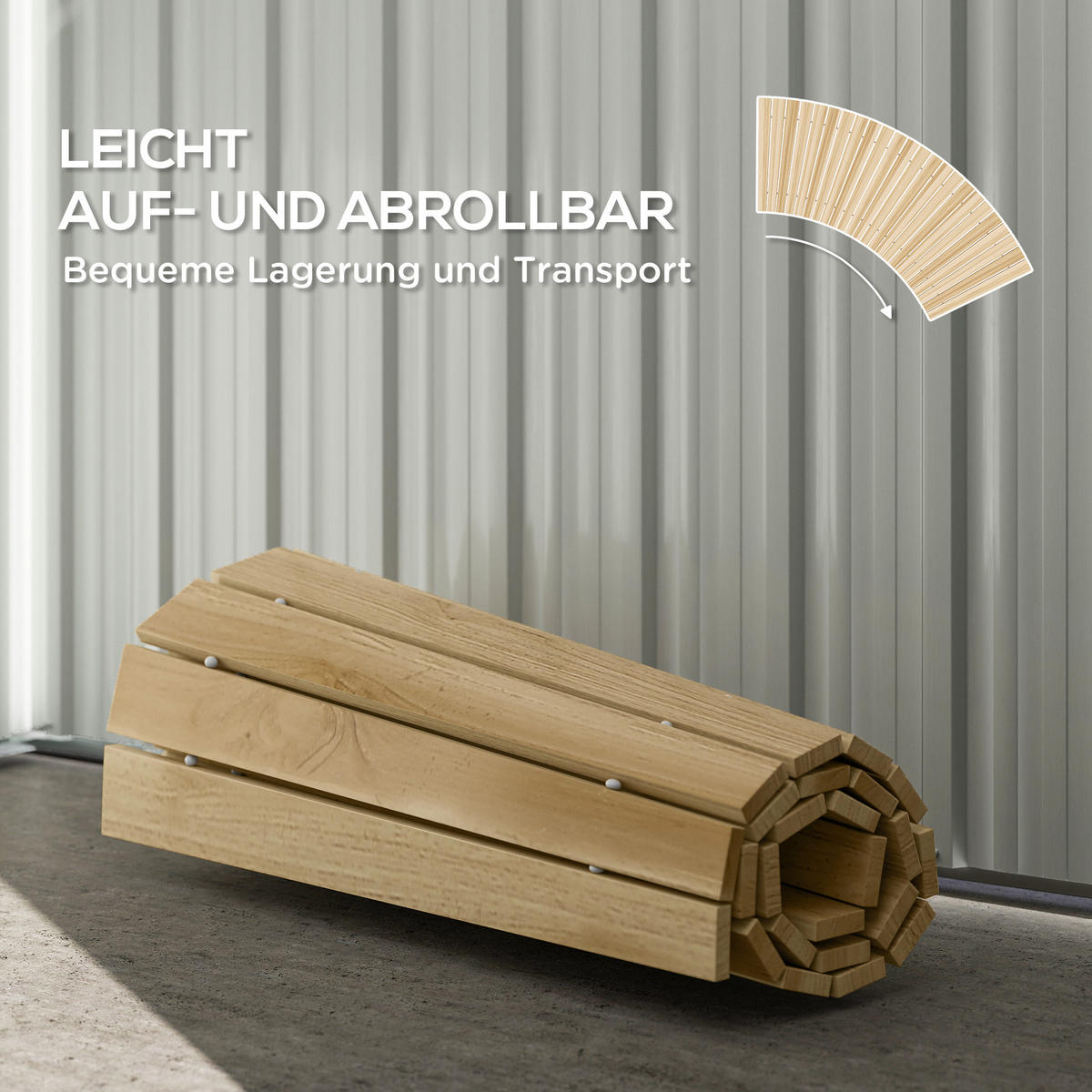 GARTENWEG, Tannnenholz, Naturholz - Naturfarben, Holz (47/1/120cm) - Outsunny