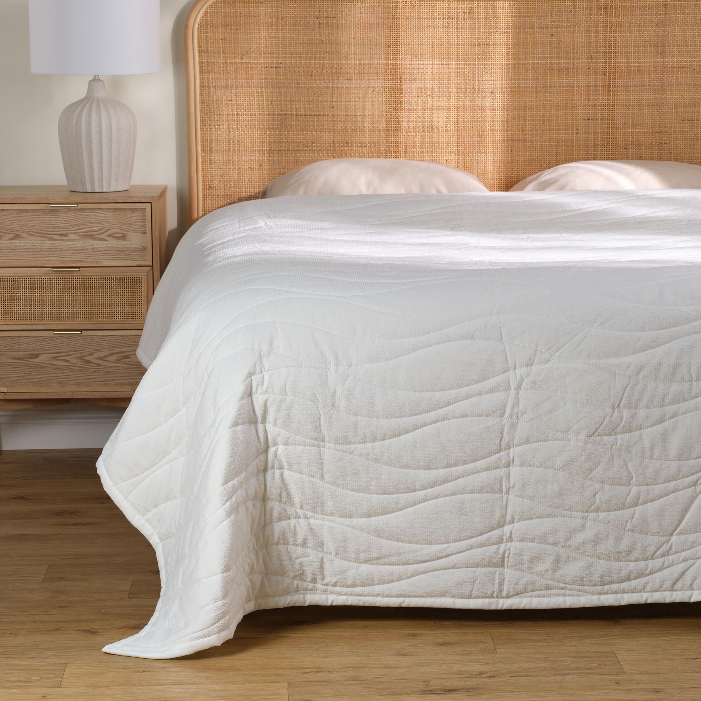 TAGESDECKE Lukana - Weiß, Textil (200/220cm) - home&you