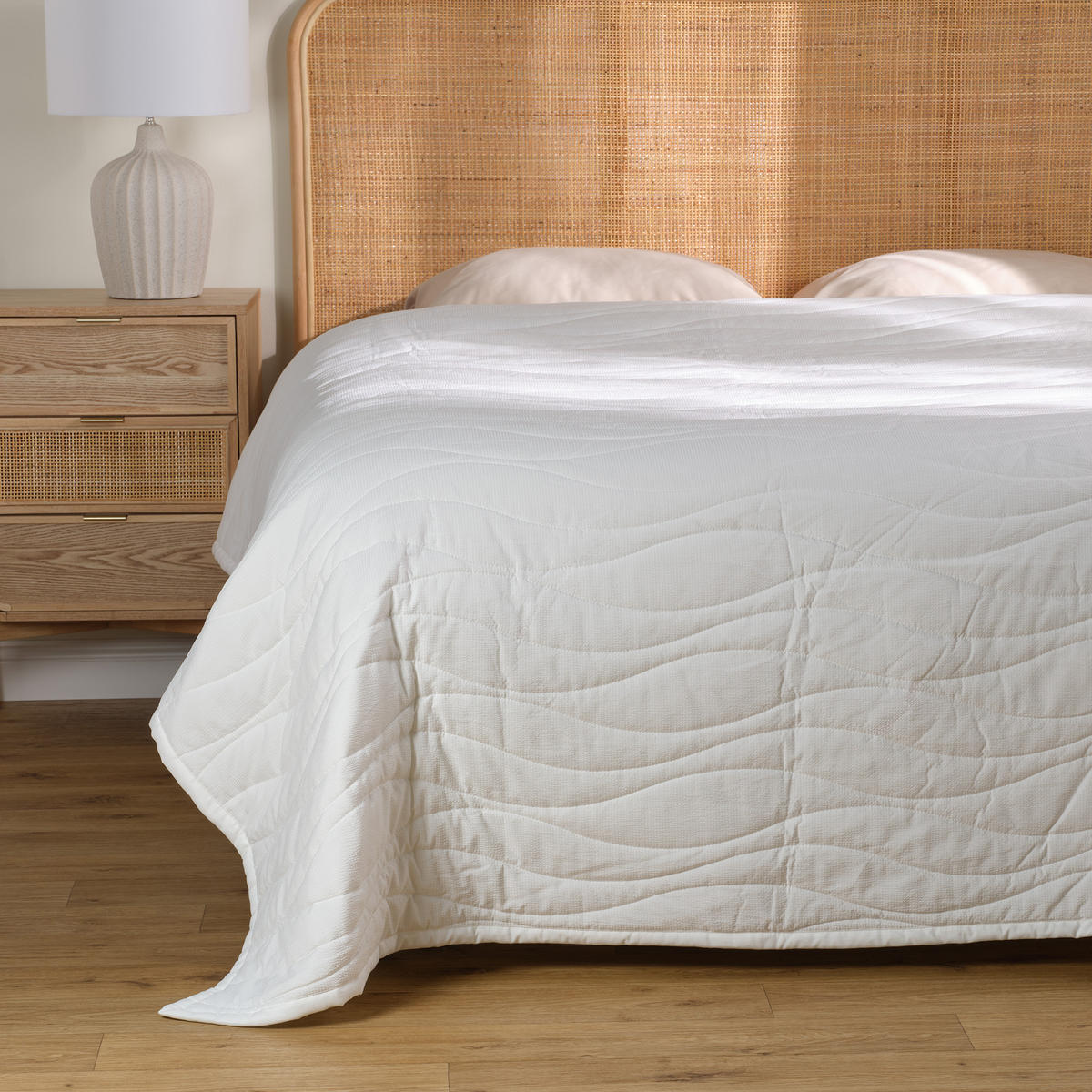 TAGESDECKE Lukana - Weiß, Textil (200/220cm) - home&you