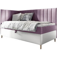 KINDERBETT MAYA 3 - Lila/Weiß, Holzwerkstoff (86/208cm) - Meblini