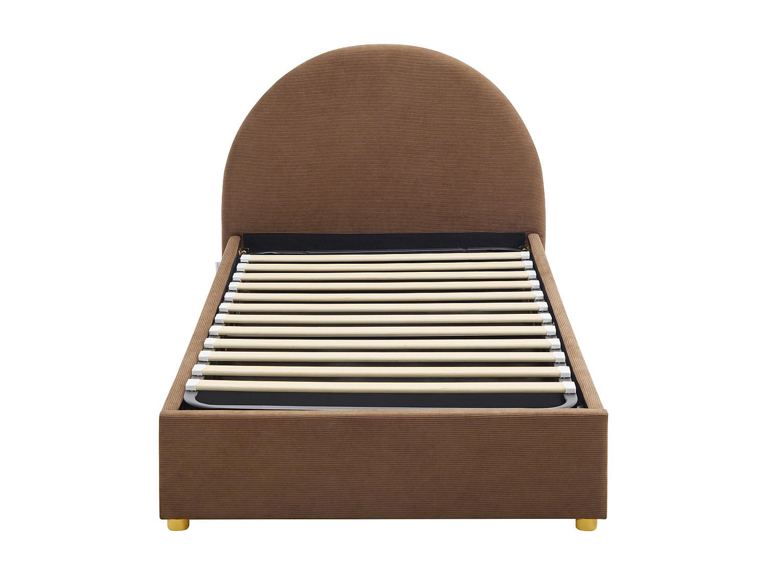 BETT mit Bettkasten - 1 Person - samt - braun Lirimo - Braun, Textil (90/190cm) - Vente-Unique