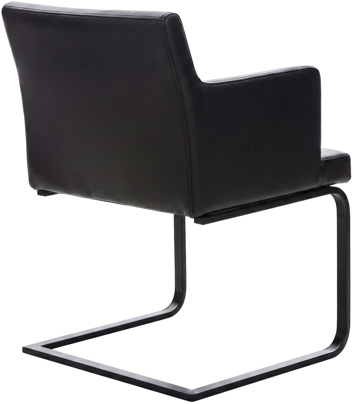 ESSZIMMERSTUHL Emma 58x60x78cm Kunstleder Schwarz Essstuhl - Schwarz, Kunststoff (58/78/60cm) - DELUKE