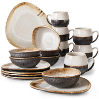 GESCHIRRSET PRIMA, 6-Personen, 18-tlg, Hellbeige - Beige, Keramik (25.7/2/24cm) - KONSIMO®