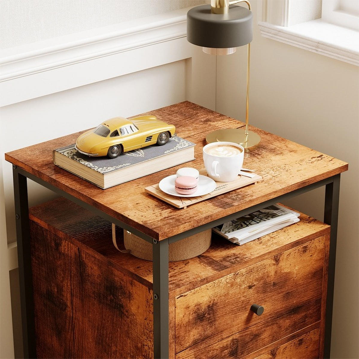 NACHTTISCH, braun, 45/45/58,6 cm - Braun, Holzwerkstoff (45/59/45cm)