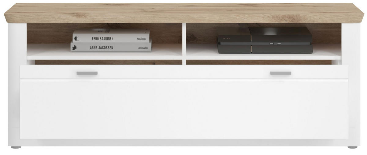 LOWOARD Michigan weiß Viking Oak Nachbildung - Weiß, Holzwerkstoff (154/59/50cm) - Xonox