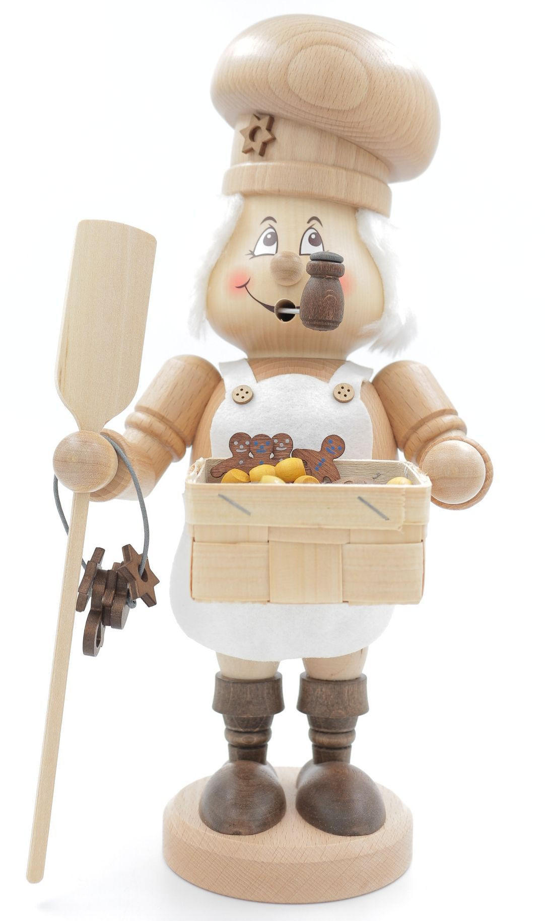 RAUCHFIGUR Wichtel Bäcker natur 32 cm - Multicolor, Holz (15/33/0.1cm)