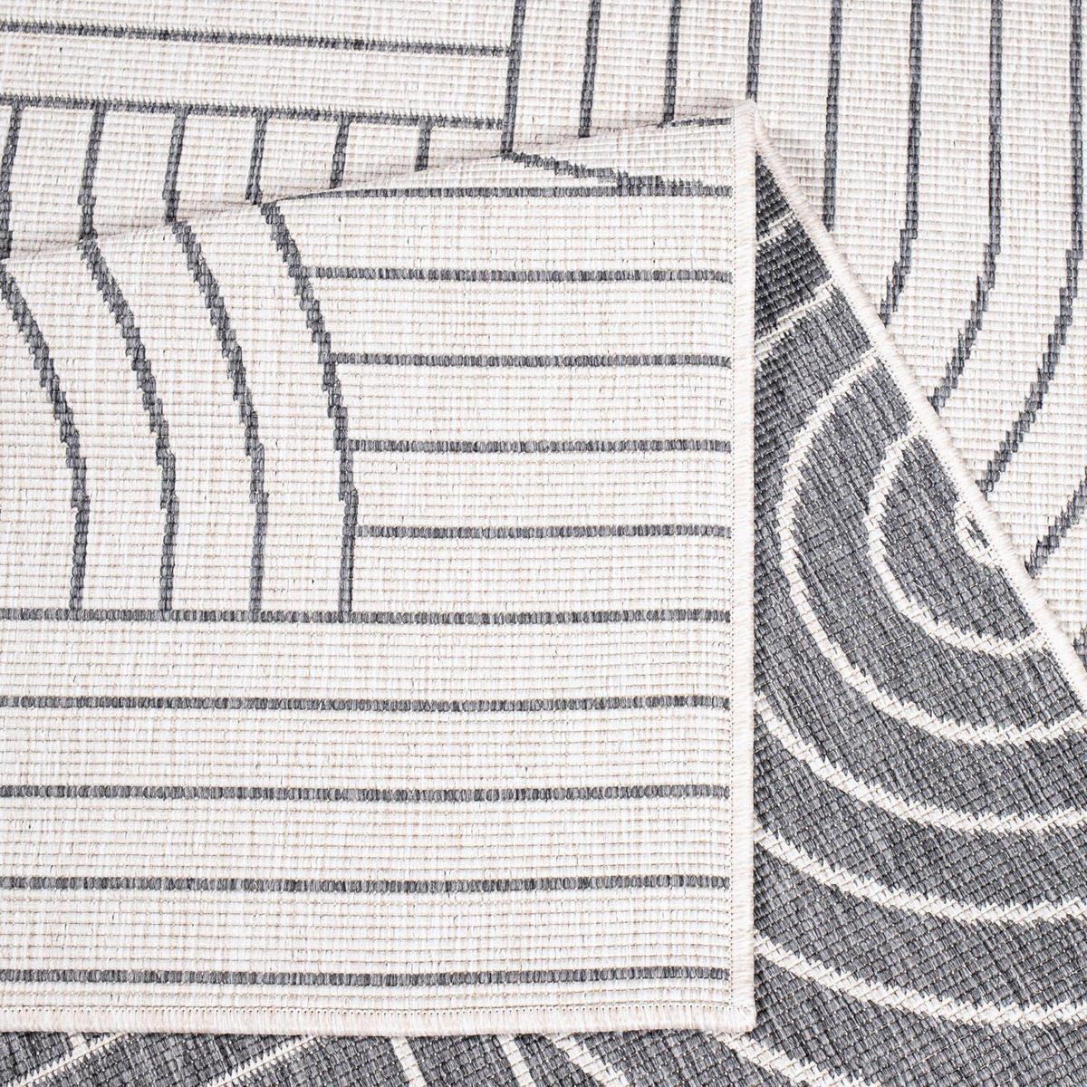 OUTDOOR-TEPPICH DuoRug 5842 Grau 160x230 cm - Grau, Textil (160/230cm) - carpet city