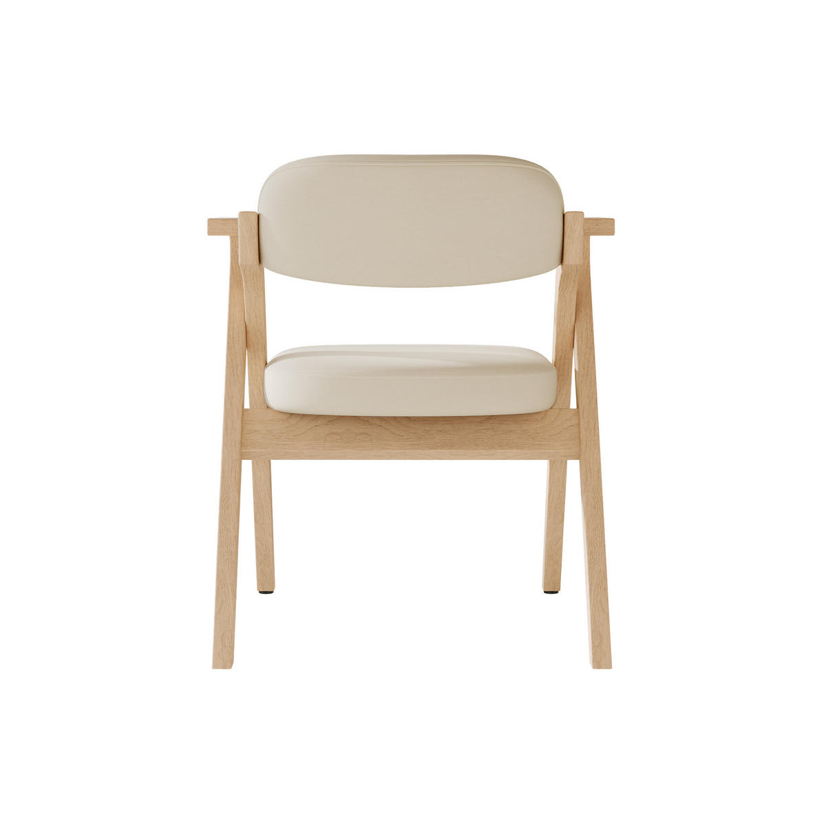 KLAPPSTUHL 2er-Set faltbar mit Armlehnen Massivholz Beige - Beige, Holz (66.5/76/64.5cm) - Meubliv