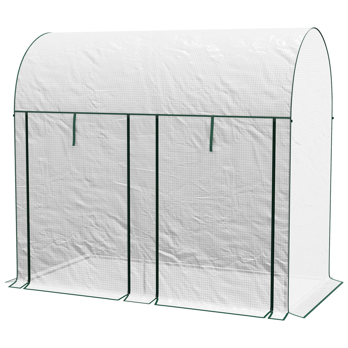 GEWÄCHSHAUS DE-11962 mit 2 Reißverschlusstüren Weiß - Weiß, Kunststoff (100/178/200cm) - ComfortXL