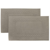 BADEMATTE, 2er-Set, 50x70 cm, 100% Baumwolle, Braun - Fango, Textil (50/70cm) - Zollner