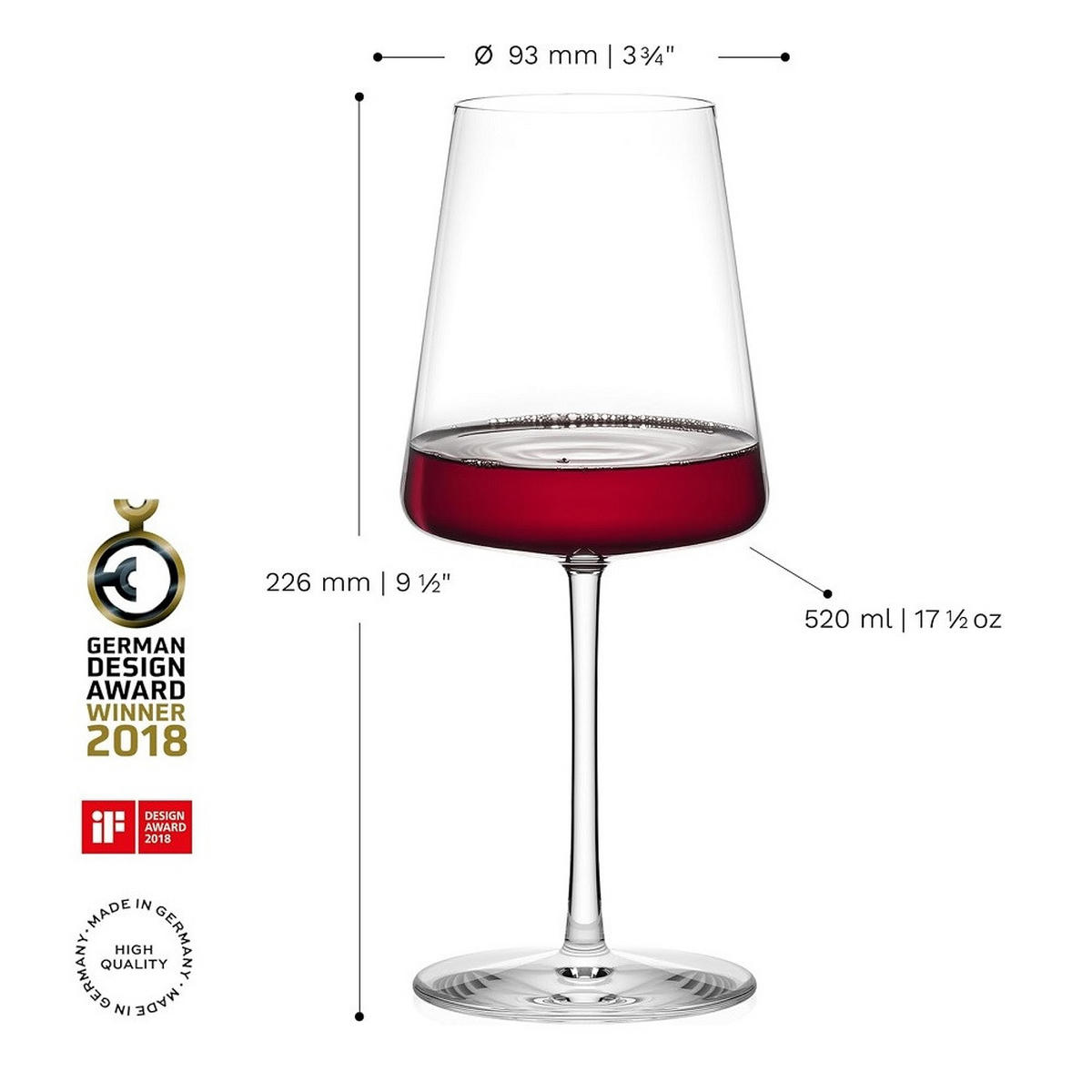 ROTWEINKELCH Power 2er Set - Transparent, Glas (0.52L) - Stölzle