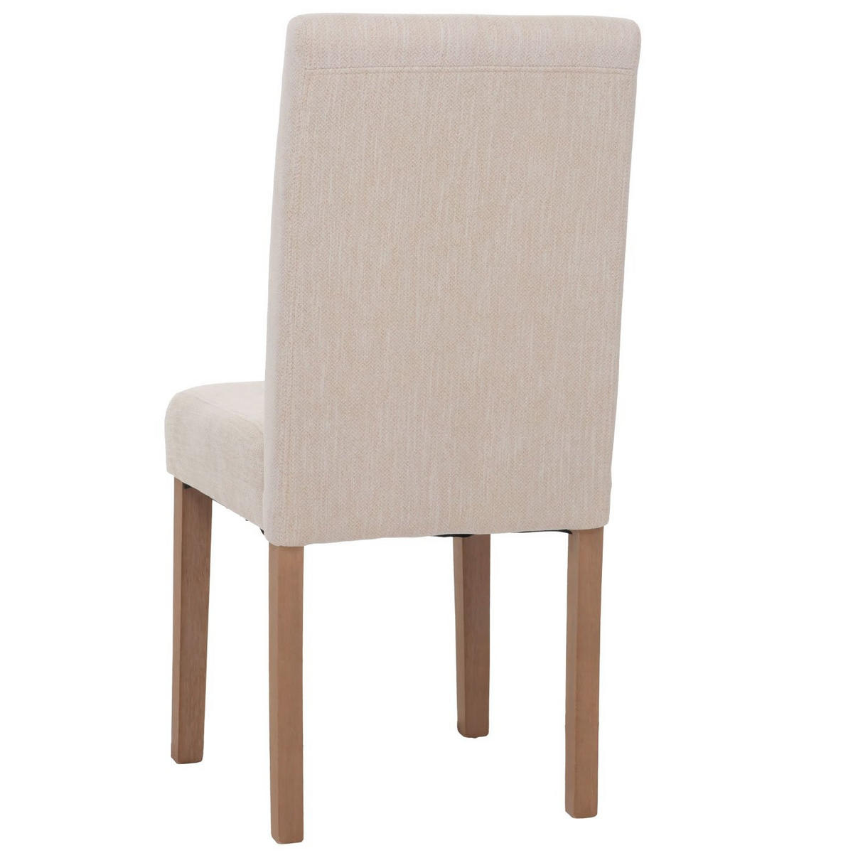 ESSZIMMERSTUHL 2er-Set klassisch und zeitlos 90x42x50cm Sitzhöhe 47cm Stoff/Textil Chenille Holz naturfarbene Beine Creme - Beige, Textil (42/90/50cm) - CHEFGASTRO