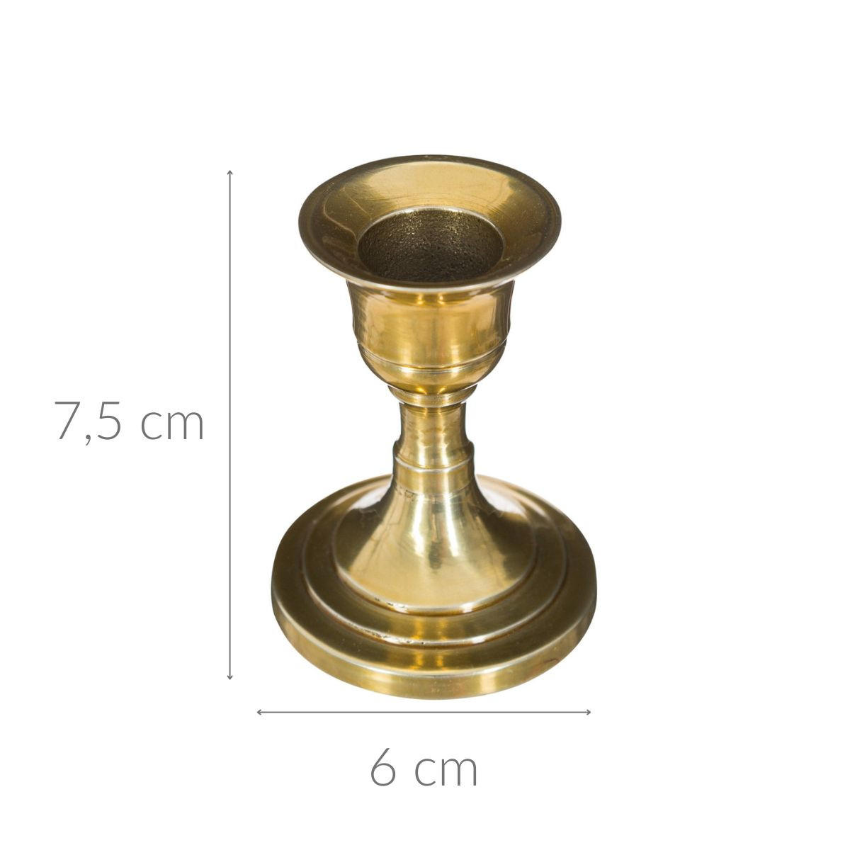 KERZENSTÄNDER Metall 6/6/7,5 cm - Goldfarben, Metall (6/7.5/6cm) - Atmosphera Createur d´interieur