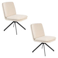 ESSZIMMERSTUHL Tyler - 2 er Set - Weiß, Textil (47.5/84.5/64cm) - Zuiver