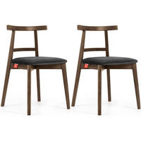 ESSTISCHSTÜHLE LILIO 2 St Vintage, Graphit / Lefkas-Eiche - Dunkelgrau/Eichefarben, Holz/Textil (47/76/45cm) - KONSIMO®