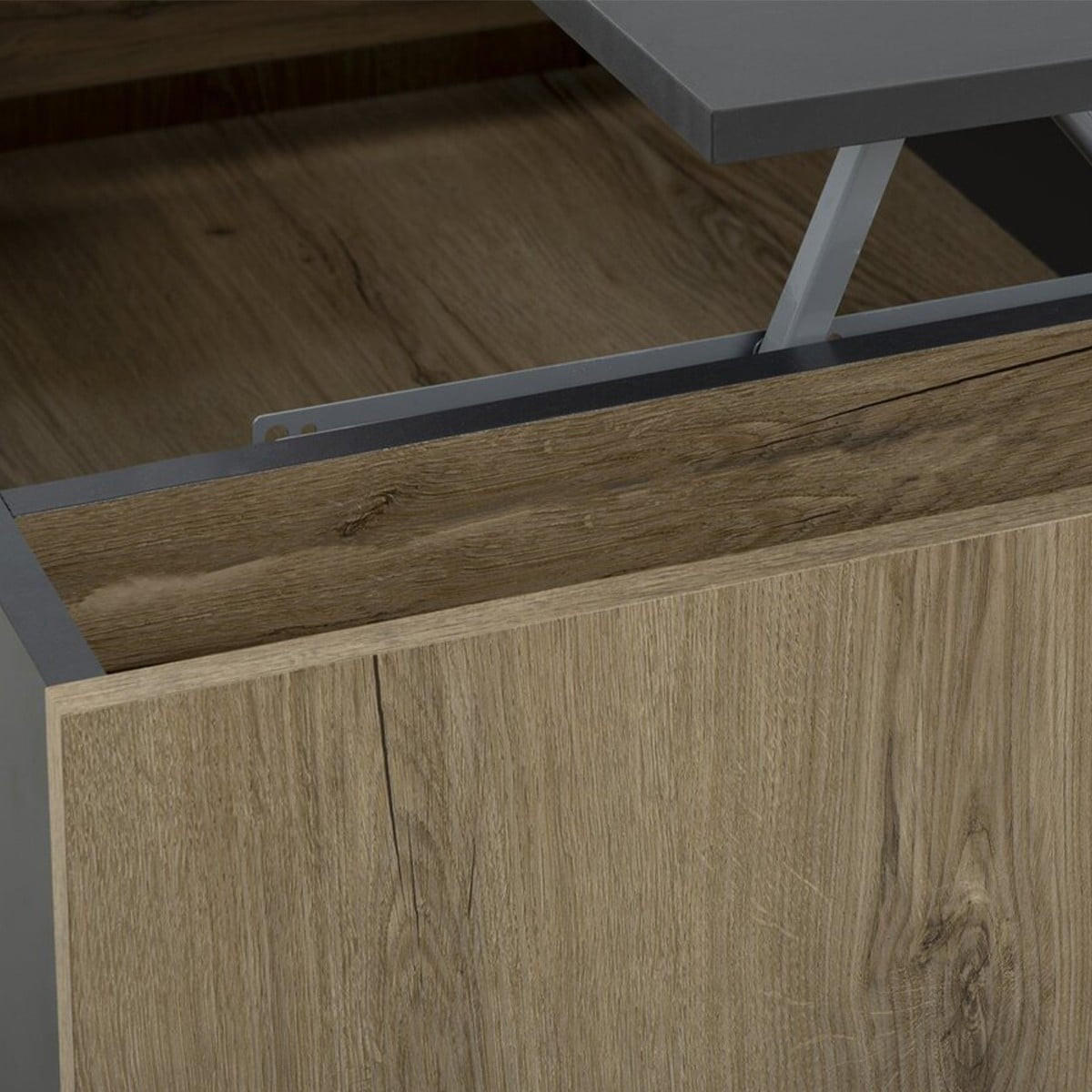 COUCHTISCH H44 cm - URBAN - Eschefarben, Holzwerkstoff (98/60/44cm) - Calicosy