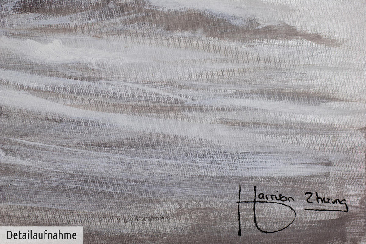 ACRYLBILD HANDGEMALT 120/60 cm - Grau, Holz/Textil (1.54/60cm) - KUNSTLOFT