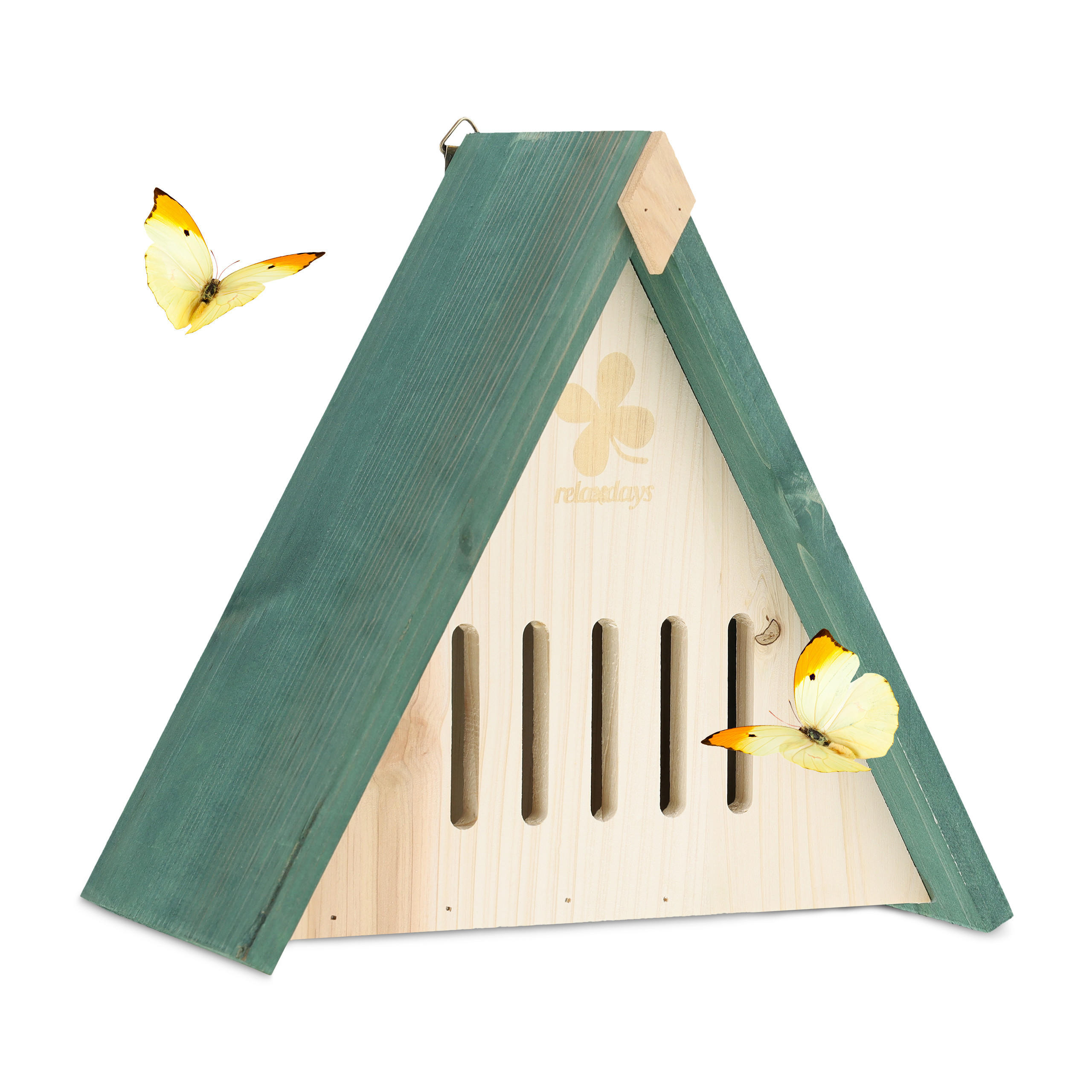SCHMETTERLINGSHAUS - Multicolor, Holz (27.5/26/16cm) - Relaxdays