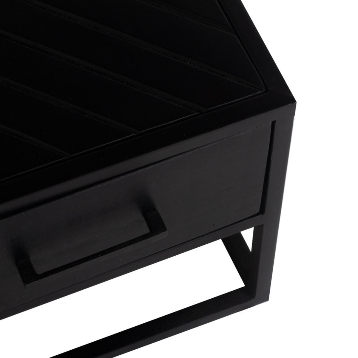 COUCHTISCH quadratisch aus Mangoholz 80cm, schwarz - Schwarz, Holz (80/80/40cm) - Giga Meubel