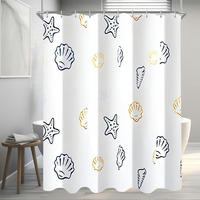 DUSCHVORHANG Klein Ozeanstern 100 x 200 cm - Multicolor, Textil (100/200cm)