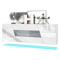 SIDEBOARD Houston Grau Hochglanz - Grau, Holzwerkstoff (178/57.5/38.5cm) - Vladon